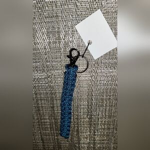Hand Crafted Paracord Blue & Black Key Chain-Unisex